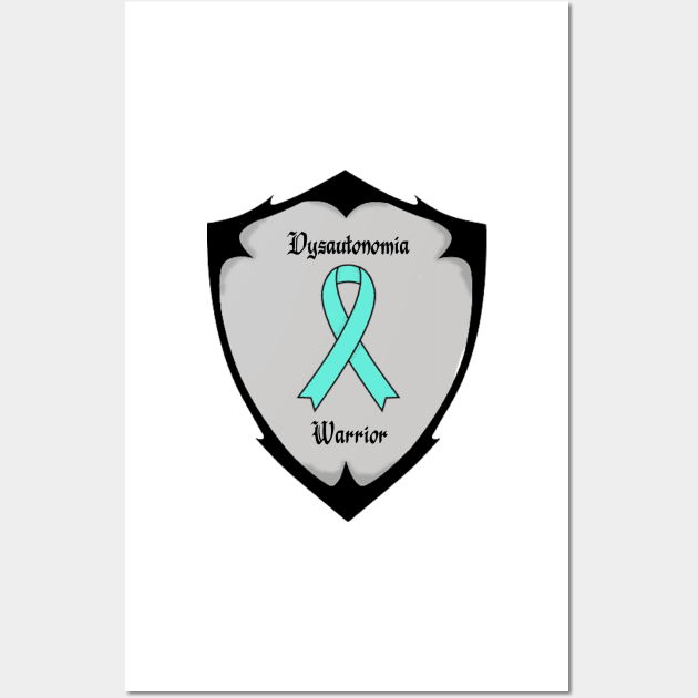 Dysautonomia Warrior Shield Wall Art by bohomermaidgal